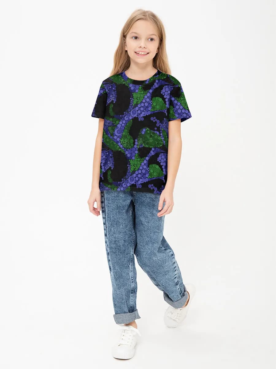 Girls' basic cotton T-shirt
