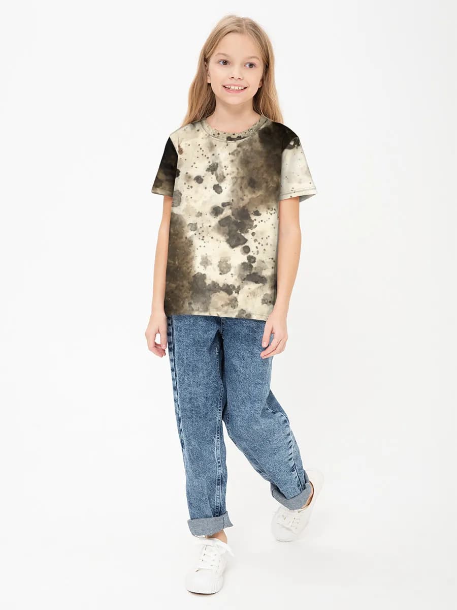 Basic Baumwoll-T-Shirt Mädchen