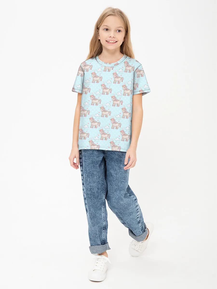 Camiseta Básica de Algodón Niña