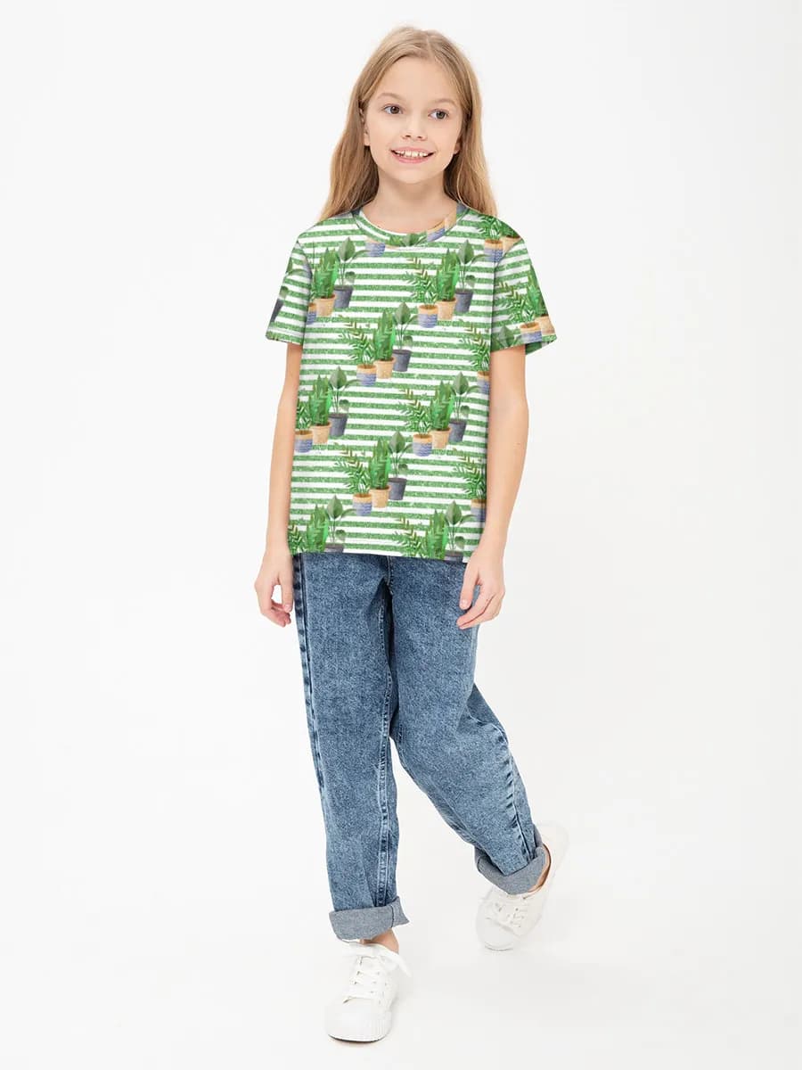 Camiseta Básica de Algodón Niña