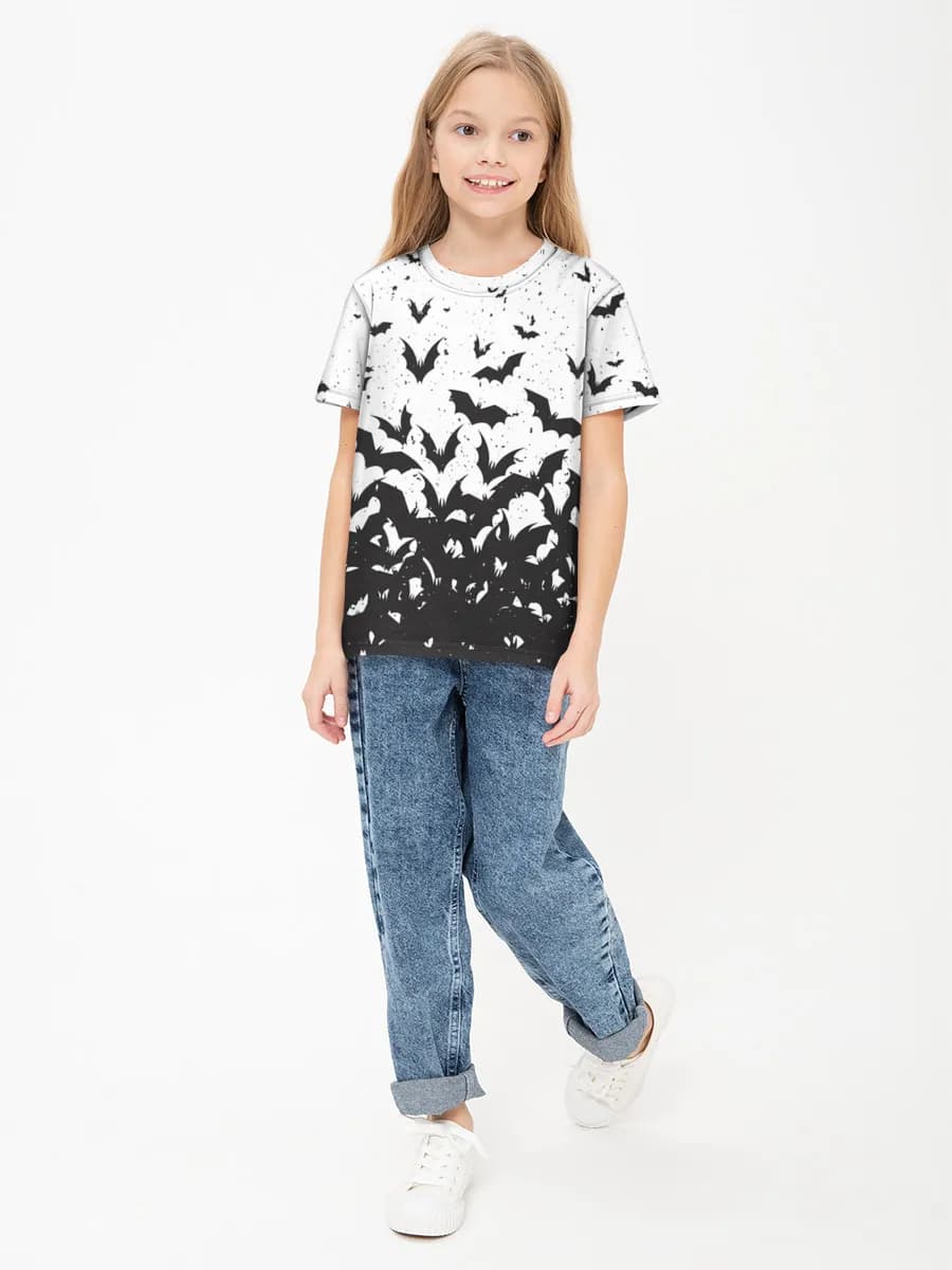 Basic Baumwoll-T-Shirt Mädchen