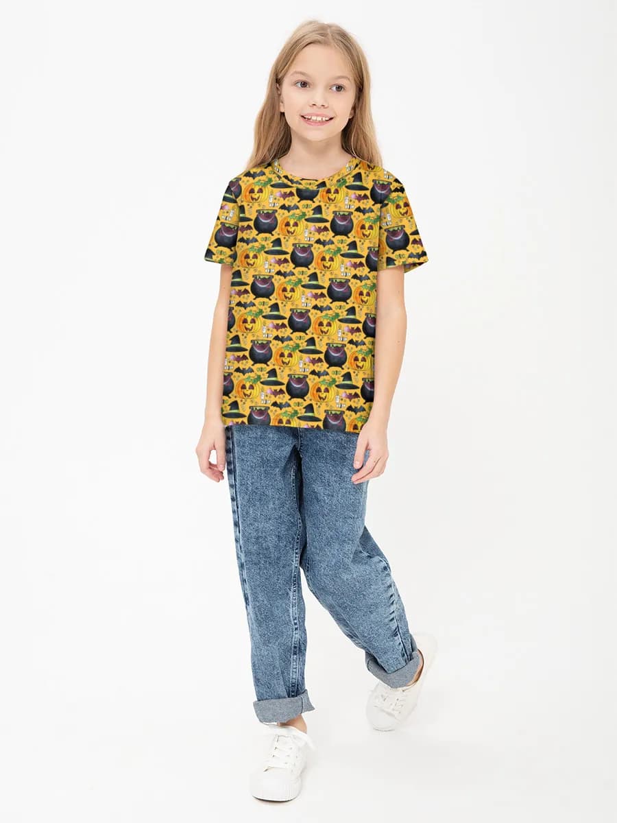 Basic Baumwoll-T-Shirt Mädchen