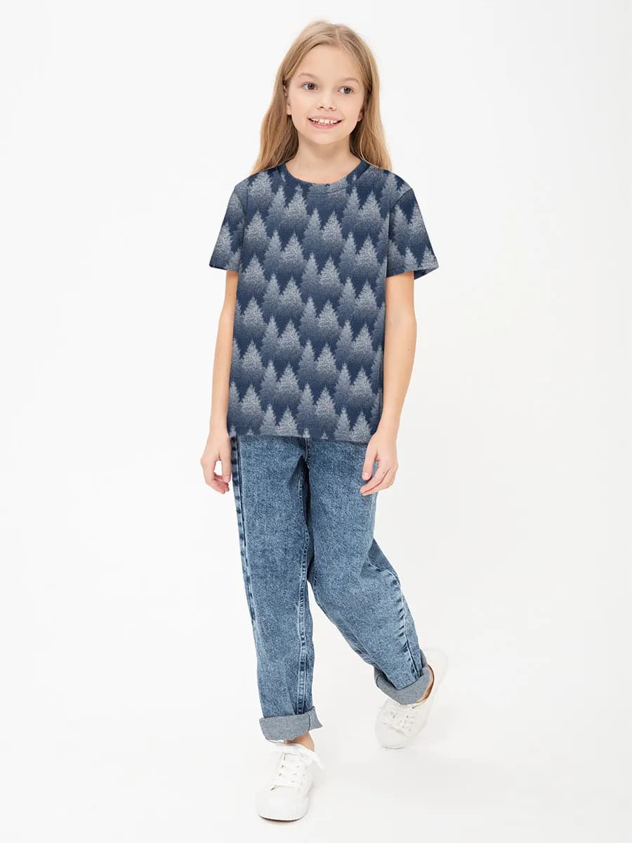 Girls' basic cotton T-shirt
