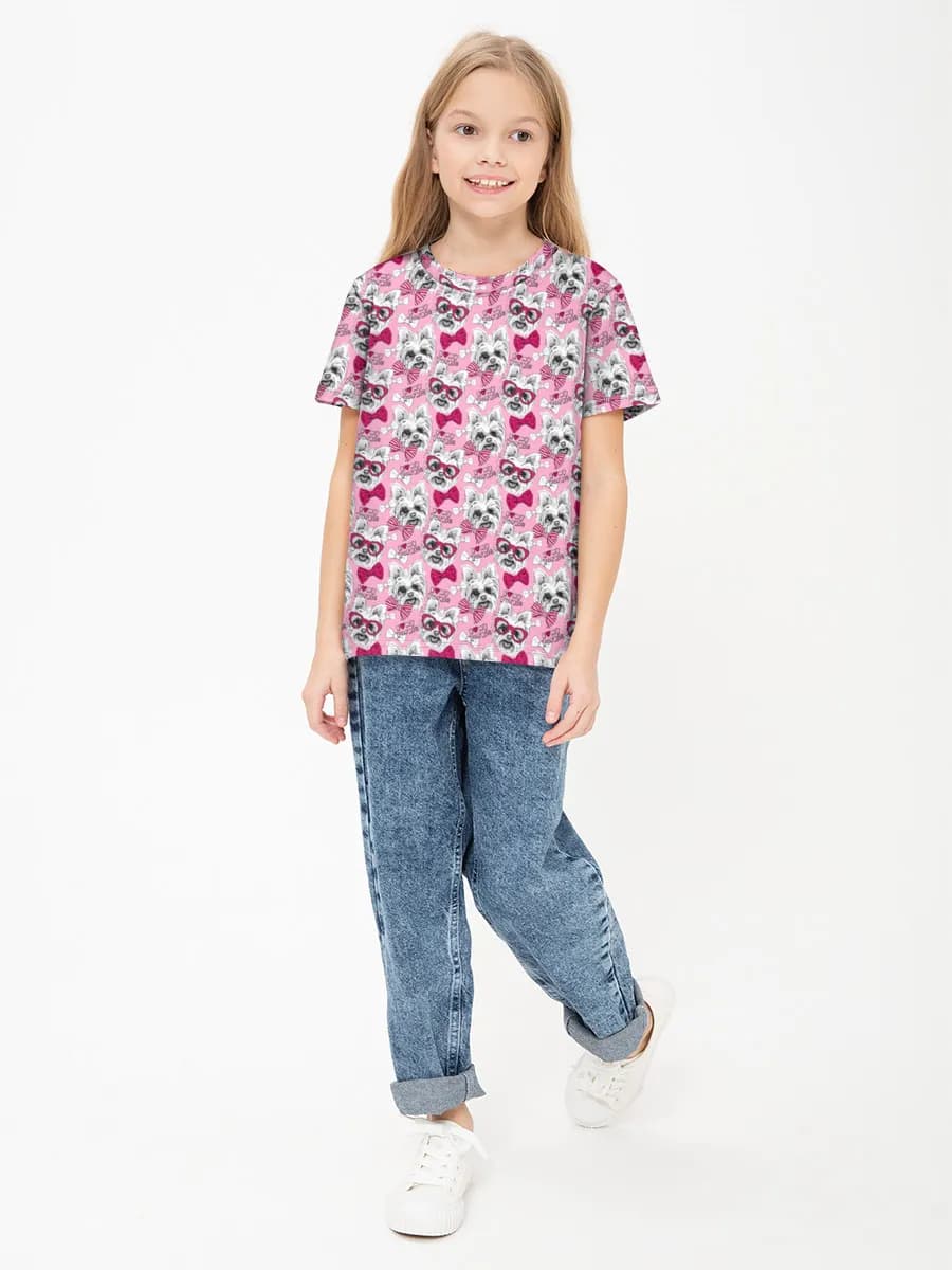 Camiseta Básica de Algodón Niña