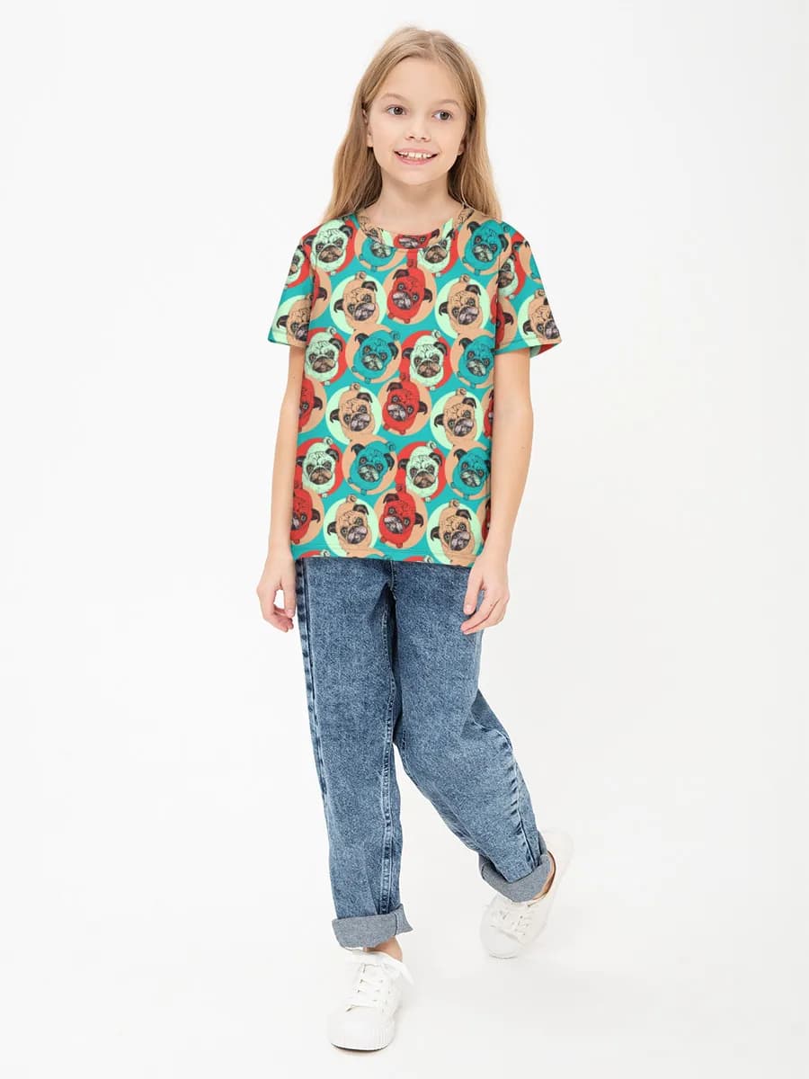 Basic Baumwoll-T-Shirt Mädchen