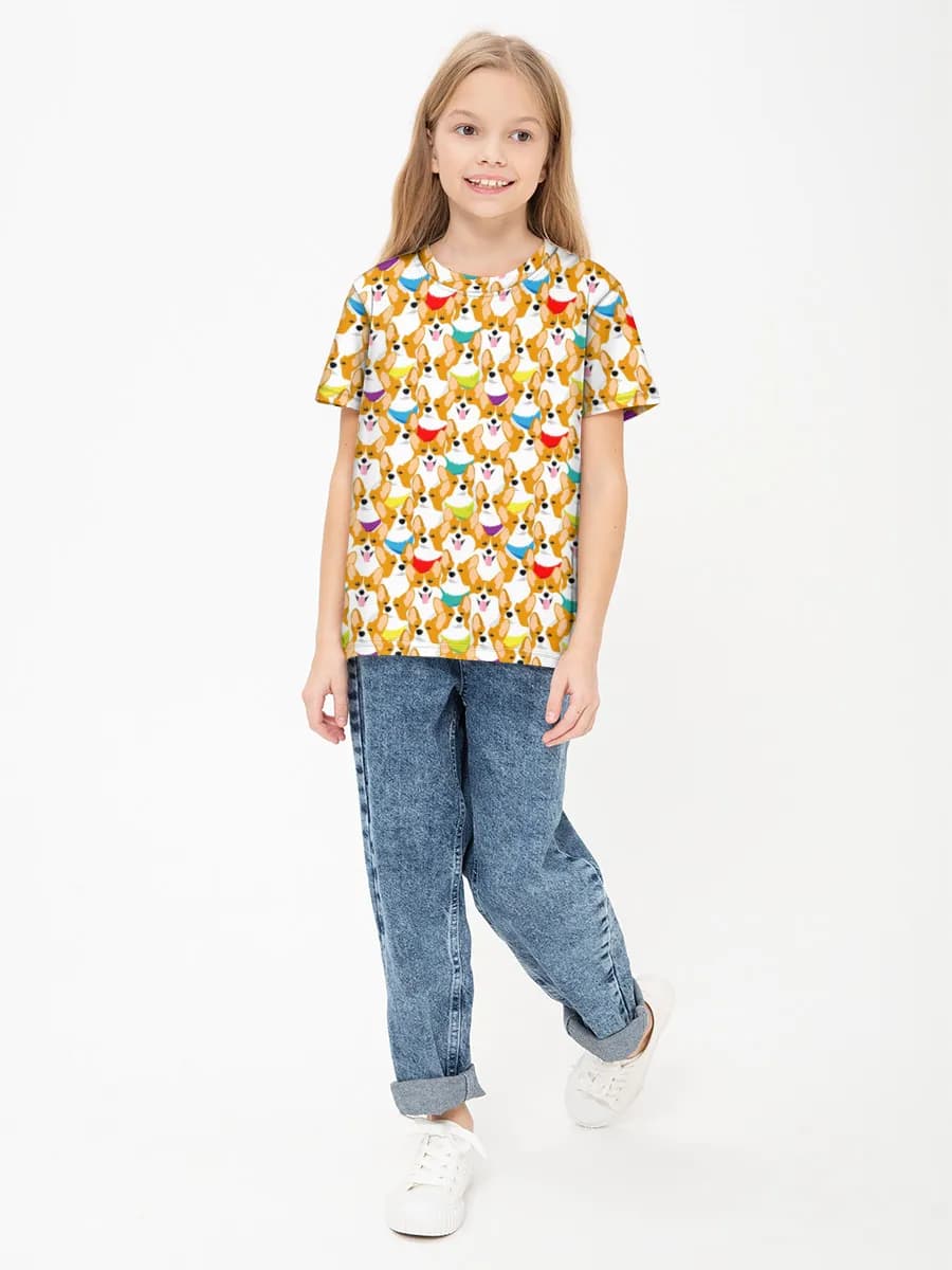 Camiseta Básica de Algodón Niña