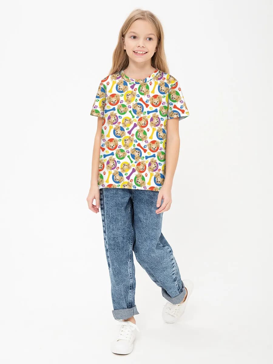 Basic Baumwoll-T-Shirt Mädchen