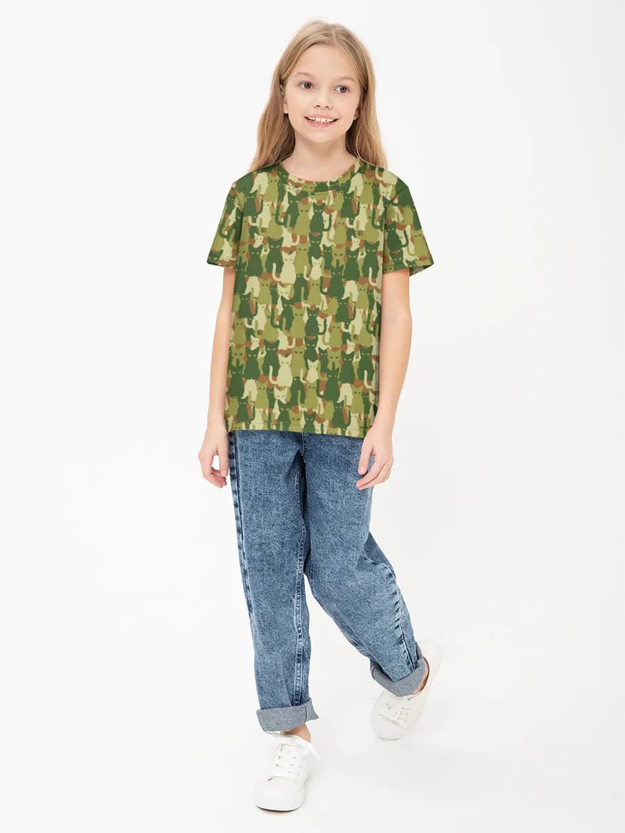 Camiseta Básica de Algodón Niña