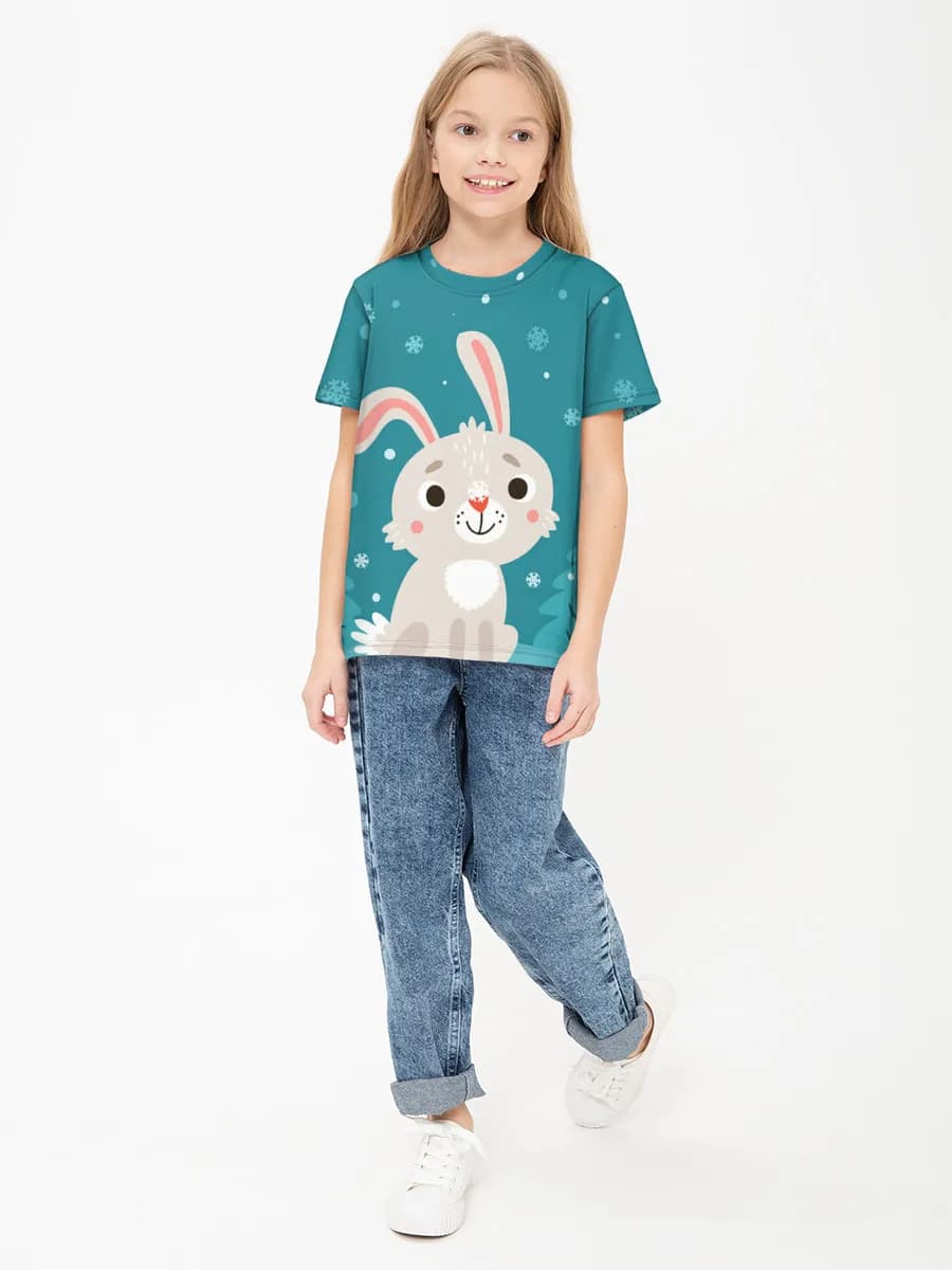 Camiseta Básica de Algodón Niña