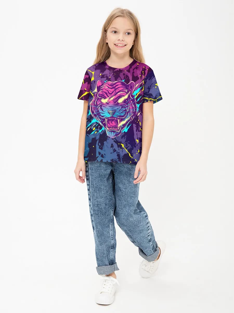 Basic Baumwoll-T-Shirt Mädchen