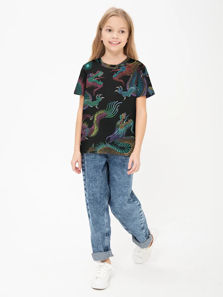 Basic Baumwoll-T-Shirt Mädchen
