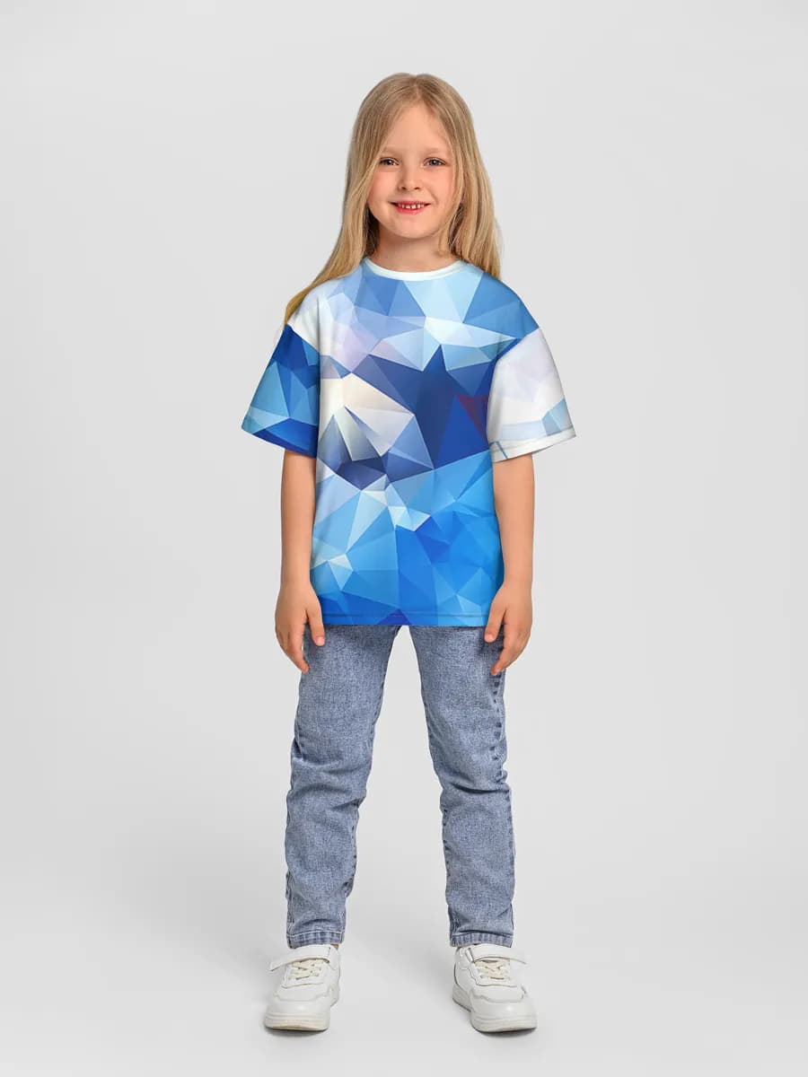 Girls' oversized cotton T-shirt