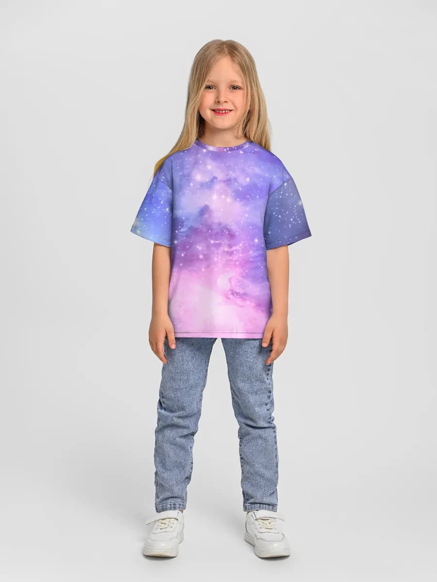 Oversized Baumwoll-T-Shirt Mädchen