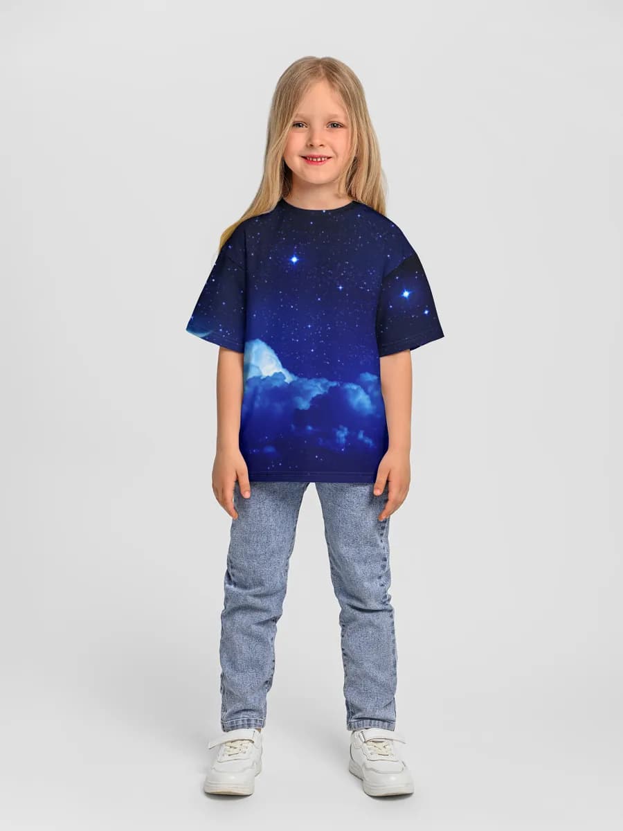 Oversized Baumwoll-T-Shirt Mädchen
