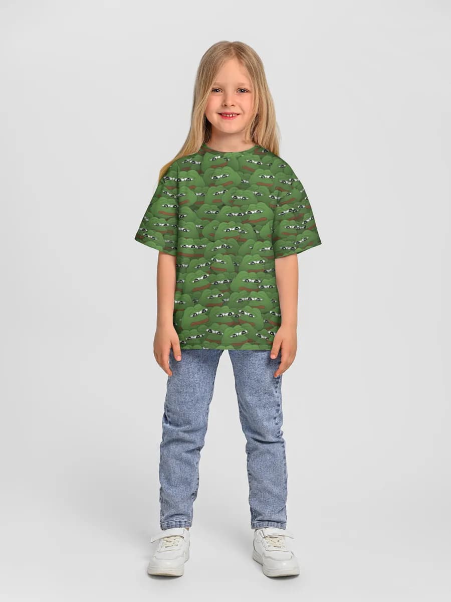 Girls' oversized cotton T-shirt