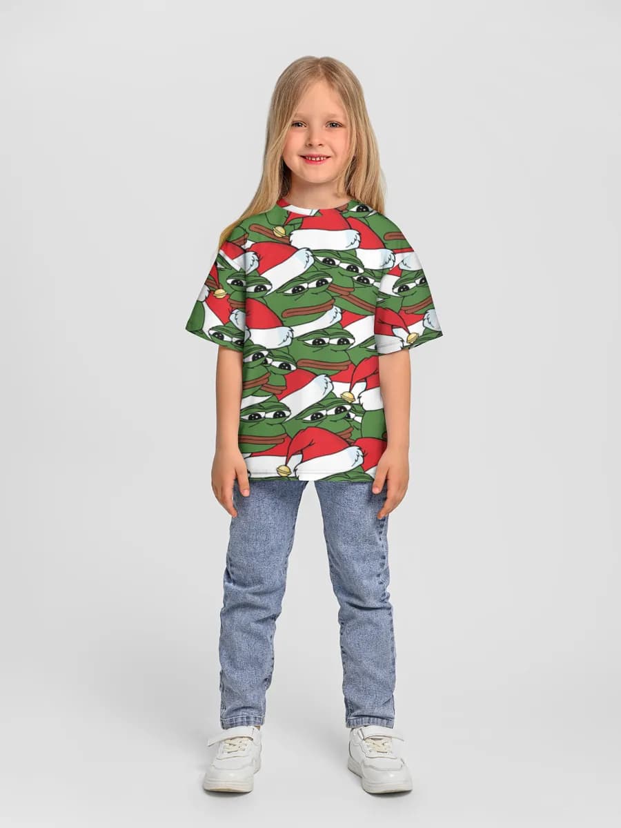 Girls' oversized cotton T-shirt
