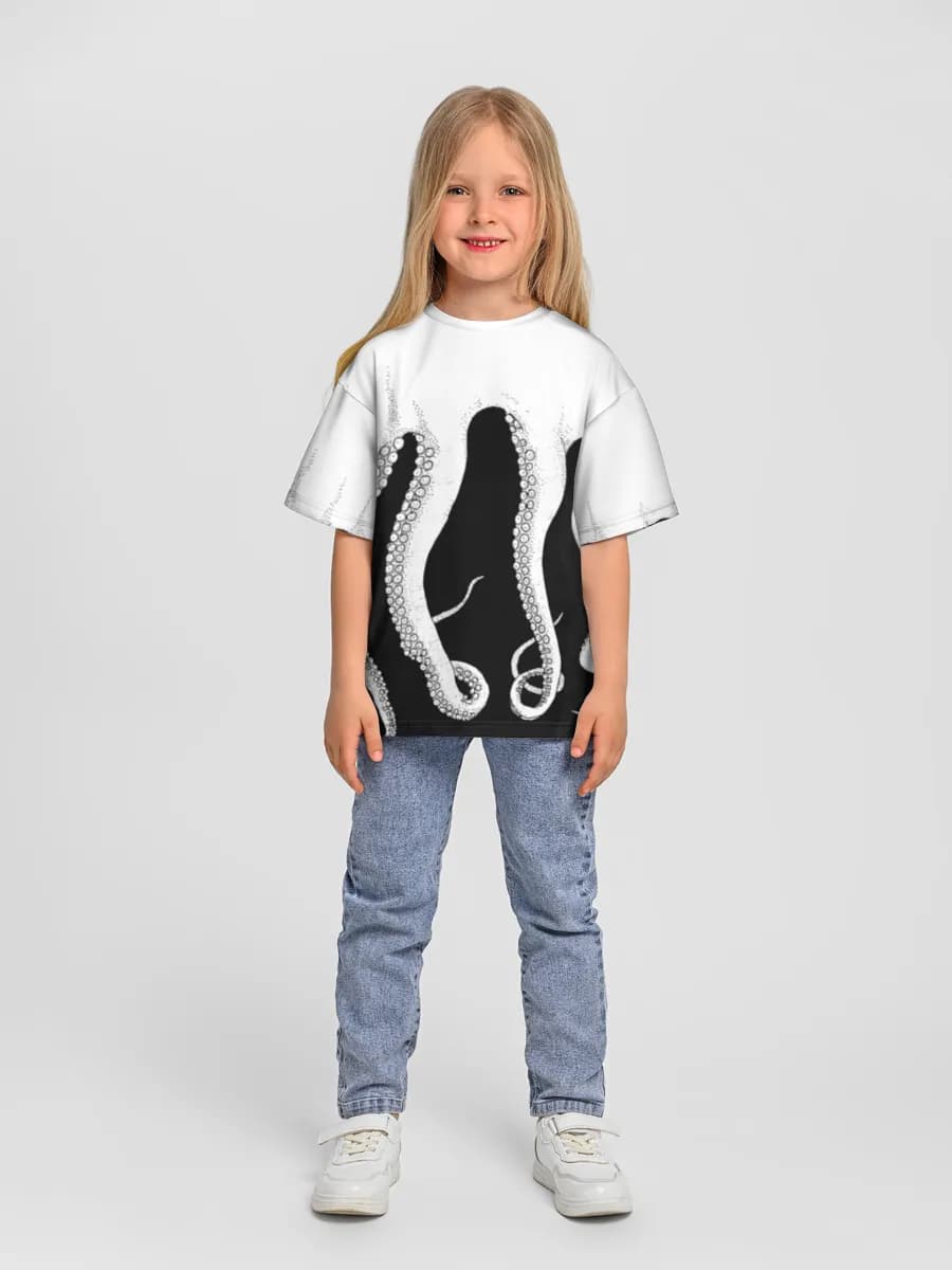 Oversized Baumwoll-T-Shirt Mädchen