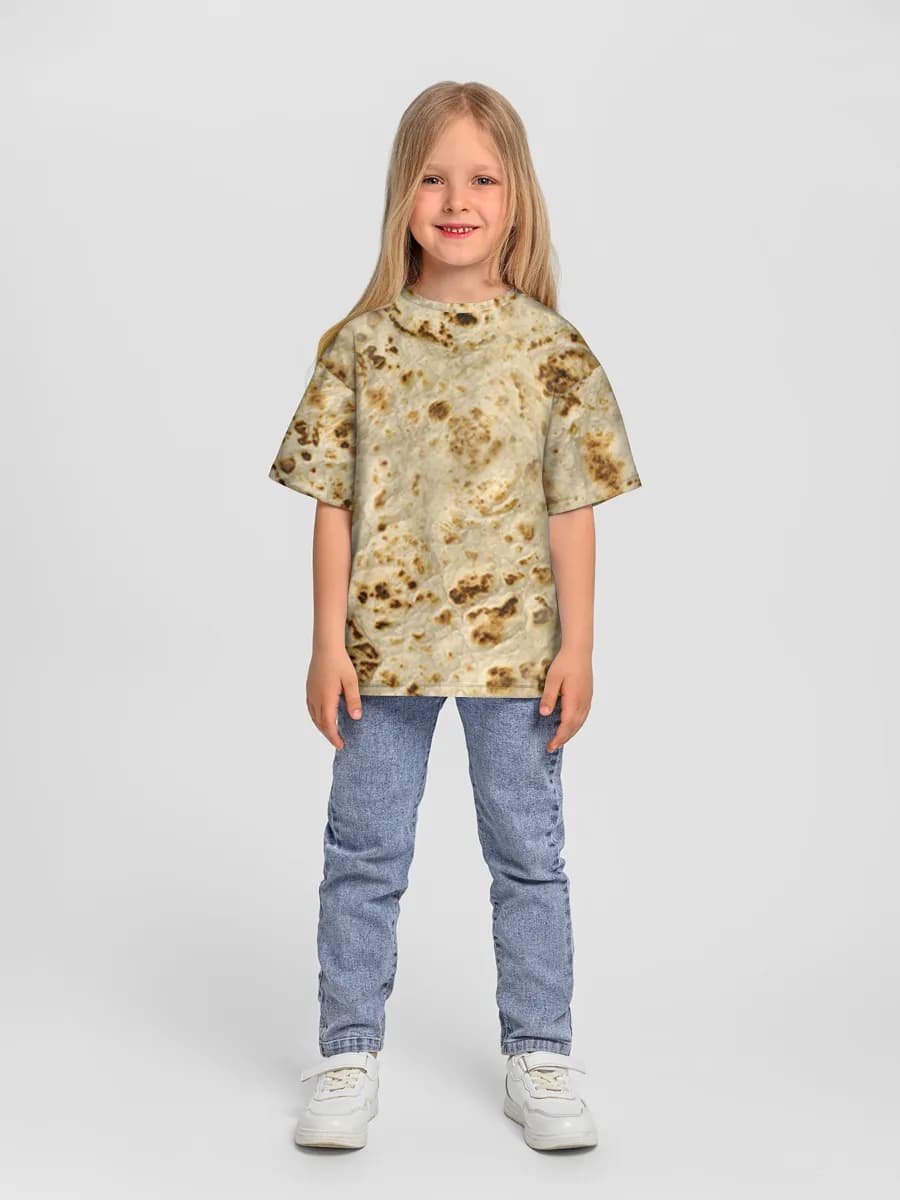 Girls' oversized cotton T-shirt
