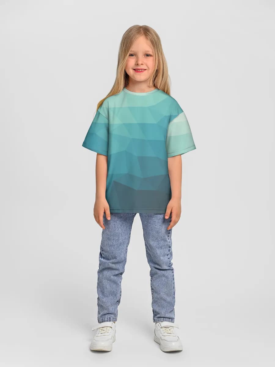 Girls' oversized cotton T-shirt