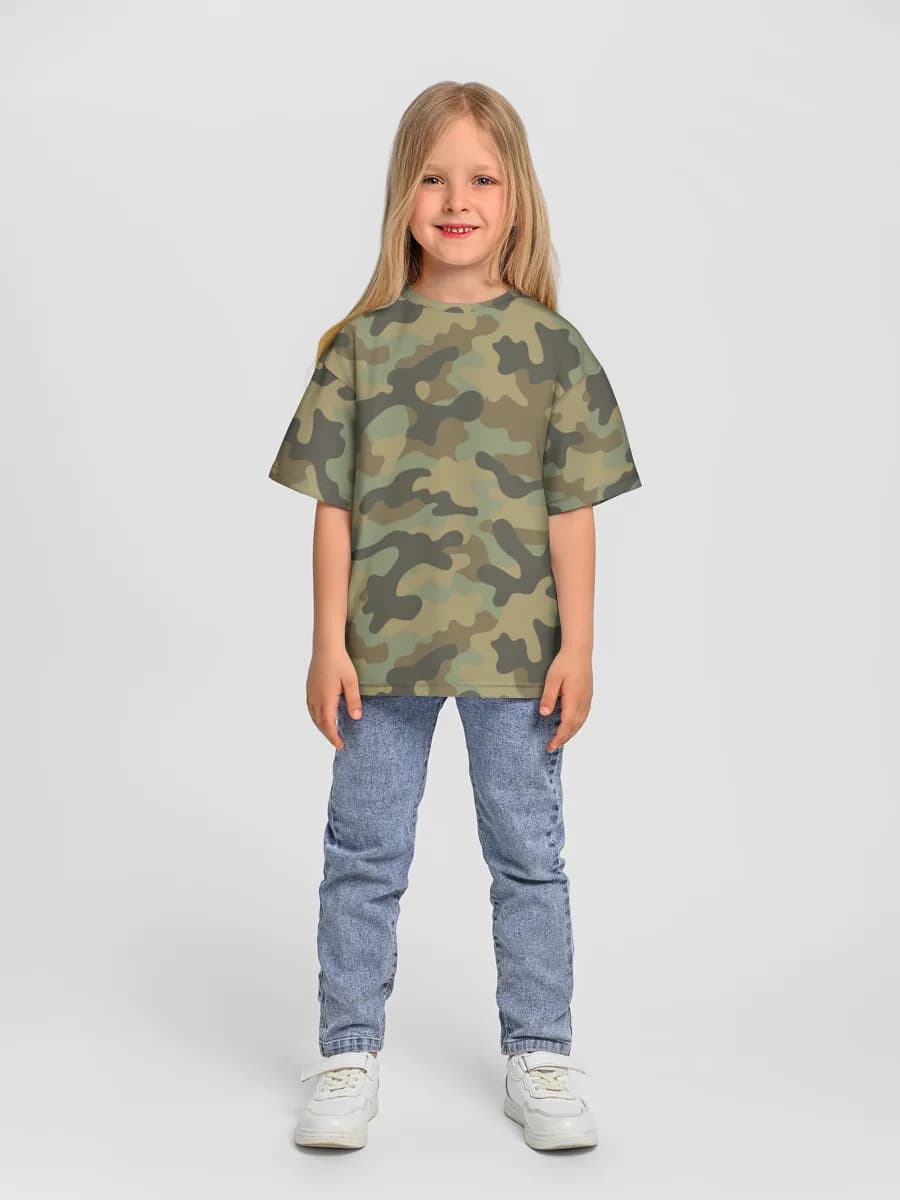 Girls' oversized cotton T-shirt