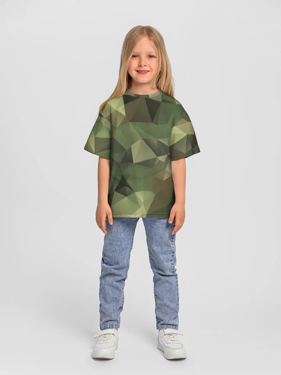 Girls' oversized cotton T-shirt