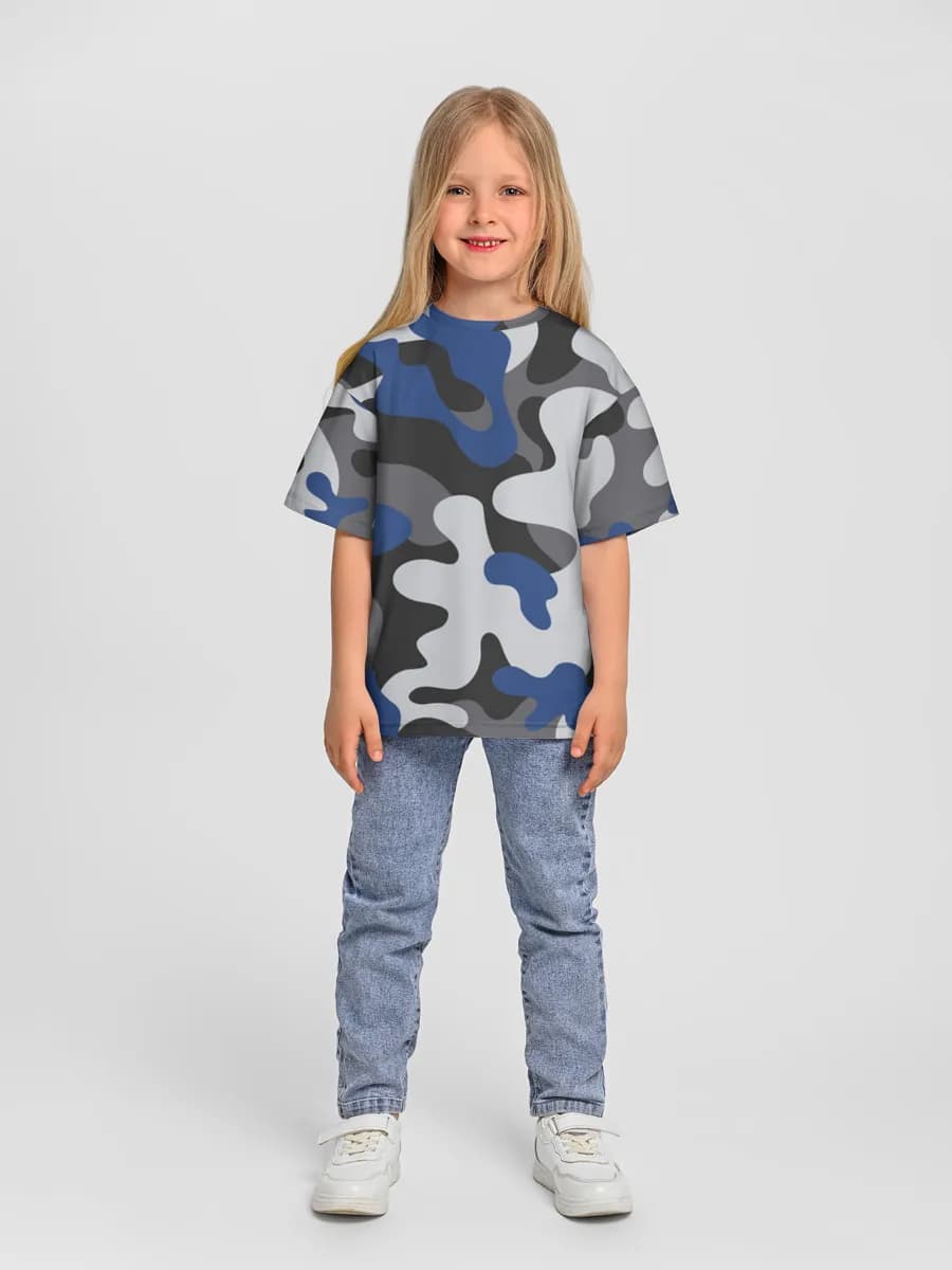 Girls' oversized cotton T-shirt
