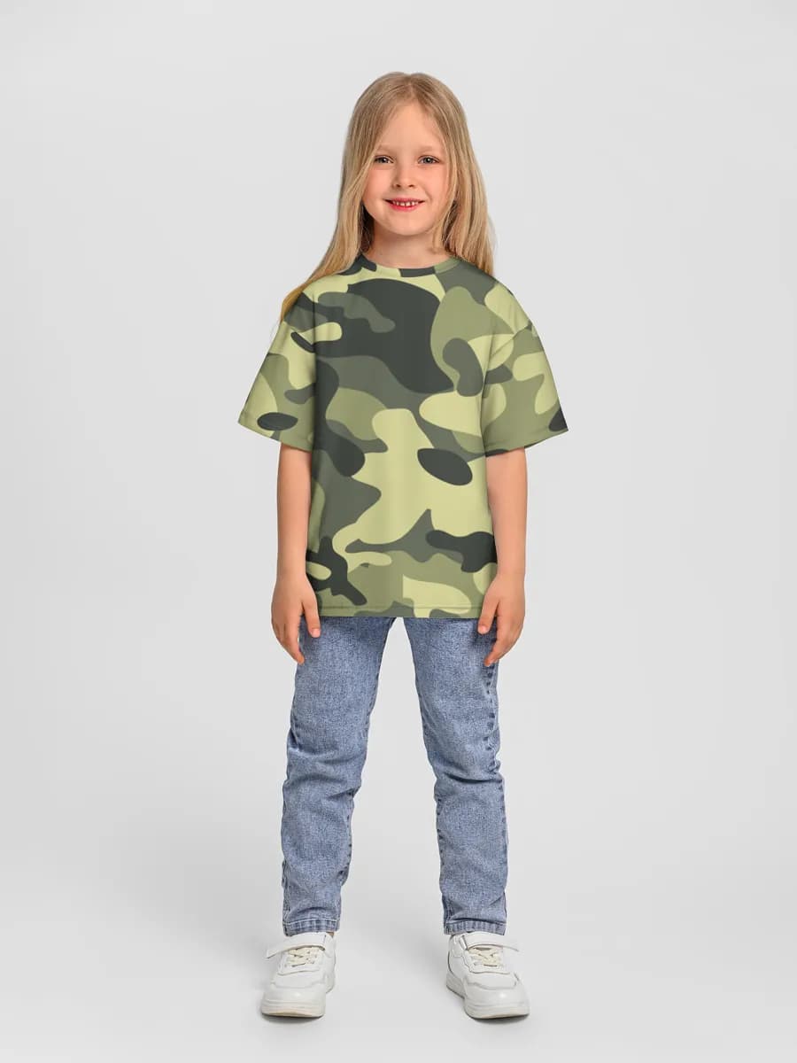 Girls' oversized cotton T-shirt
