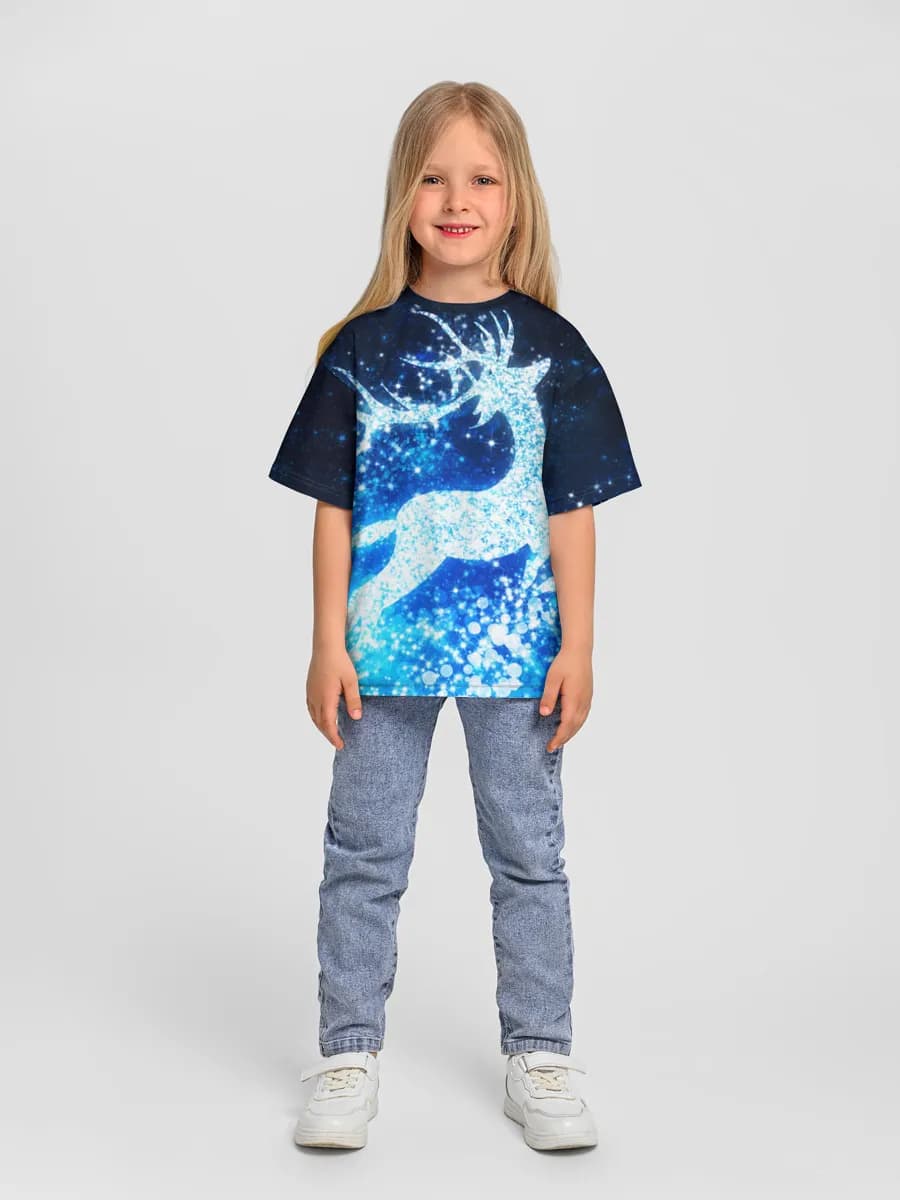 Oversized Baumwoll-T-Shirt Mädchen