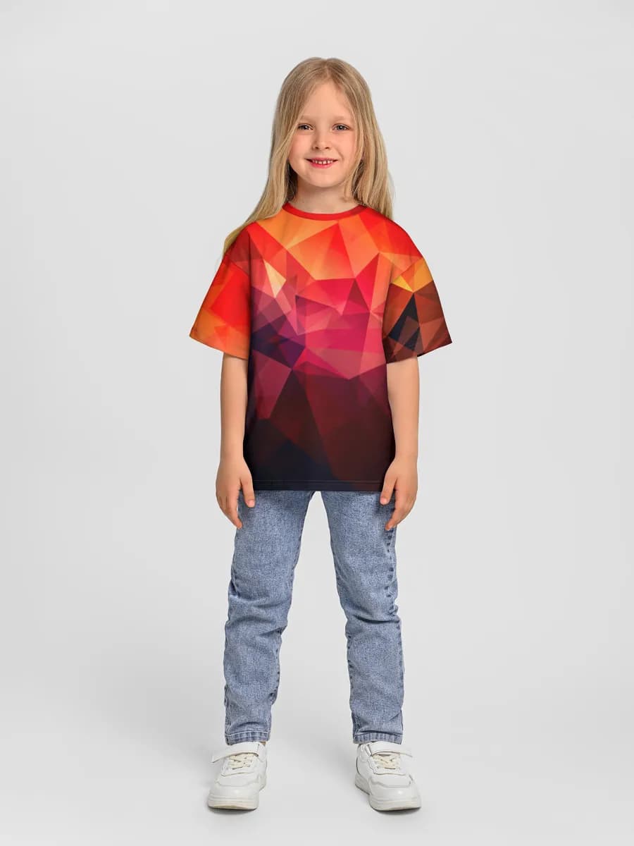 Girls' oversized cotton T-shirt