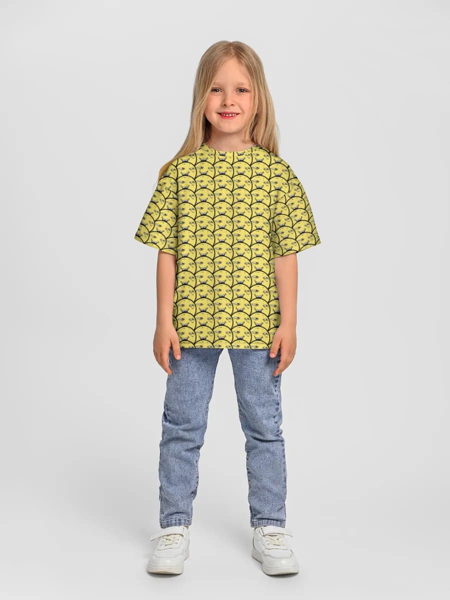 Girls' oversized cotton T-shirt
