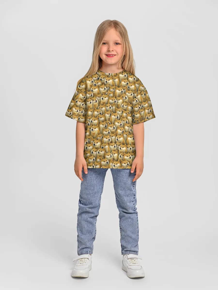 Oversized Baumwoll-T-Shirt Mädchen