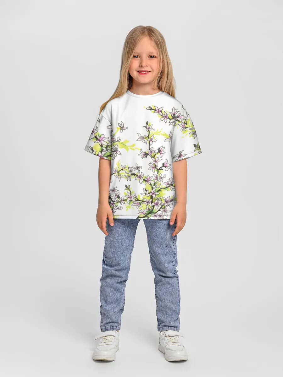 Camiseta Oversize de Algodón Niña