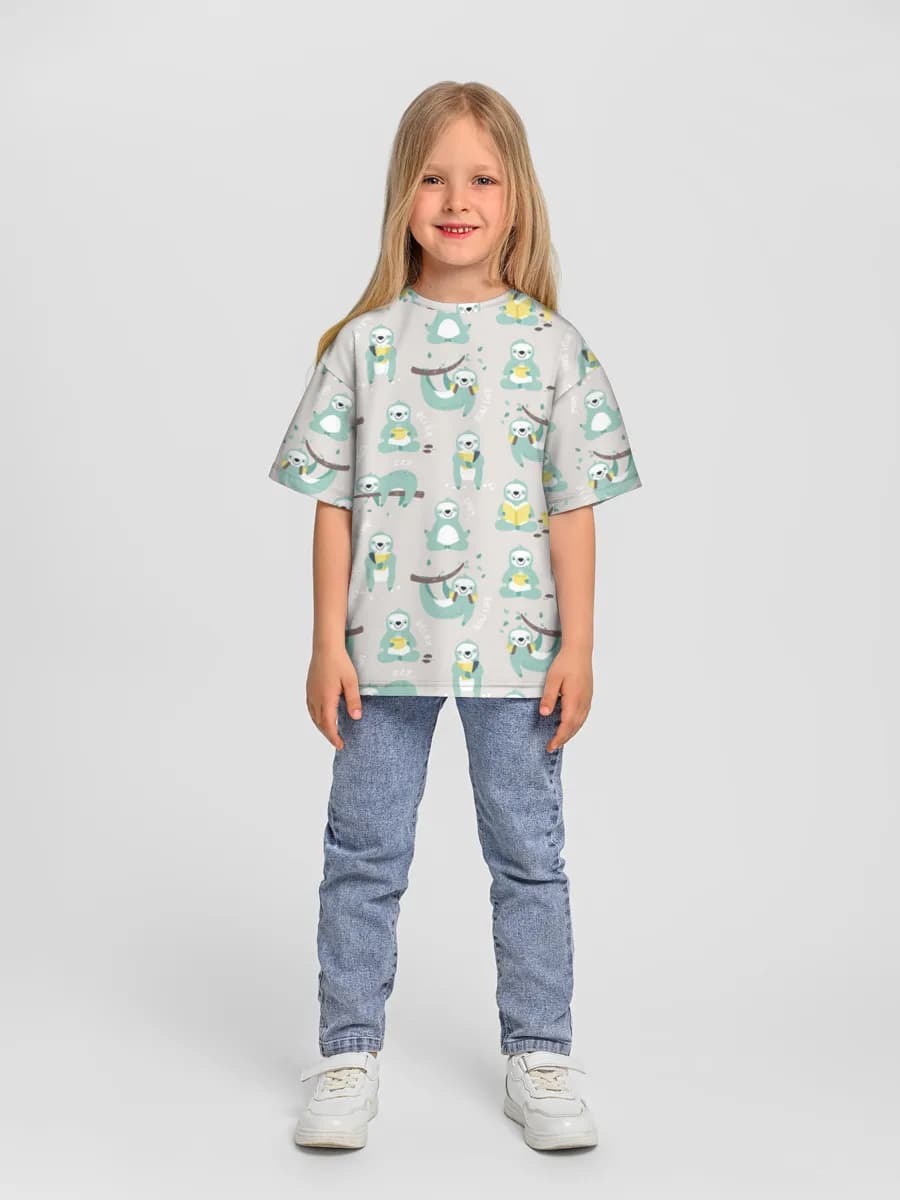 Oversized Baumwoll-T-Shirt Mädchen