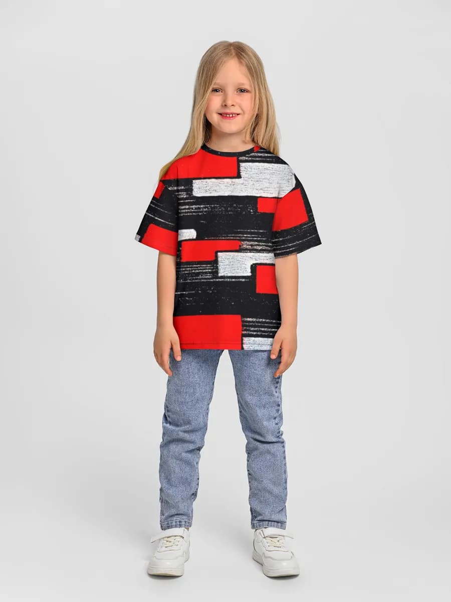 Girls' oversized cotton T-shirt