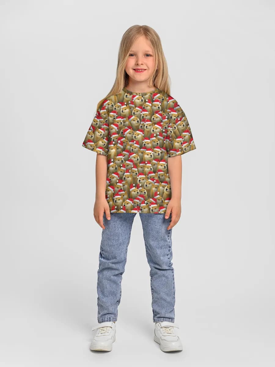 Girls' oversized cotton T-shirt