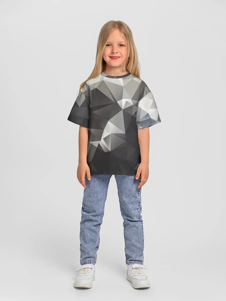 Girls' oversized cotton T-shirt