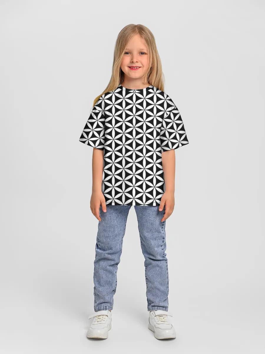 Oversized Baumwoll-T-Shirt Mädchen