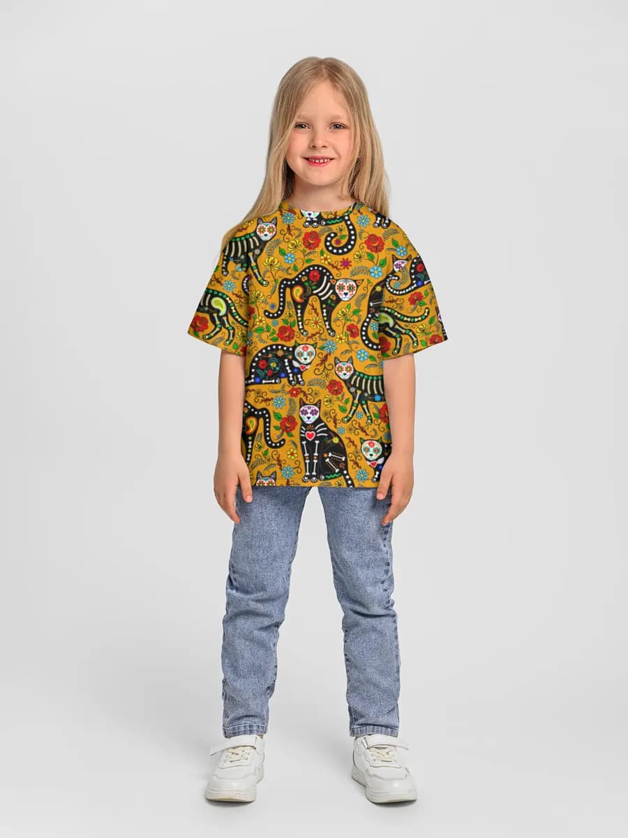 女の子 ビッグシルエット コットンTシャツ
