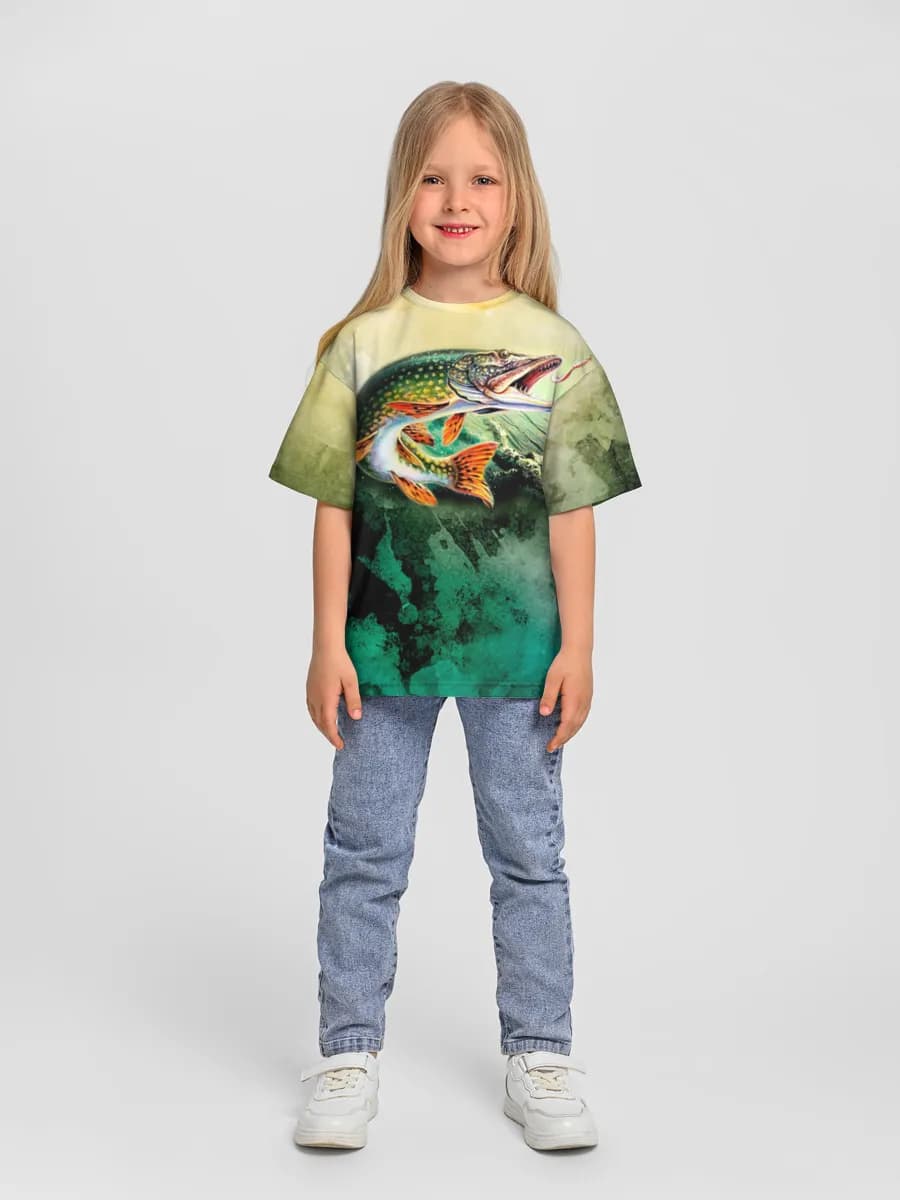 Girls' oversized cotton T-shirt