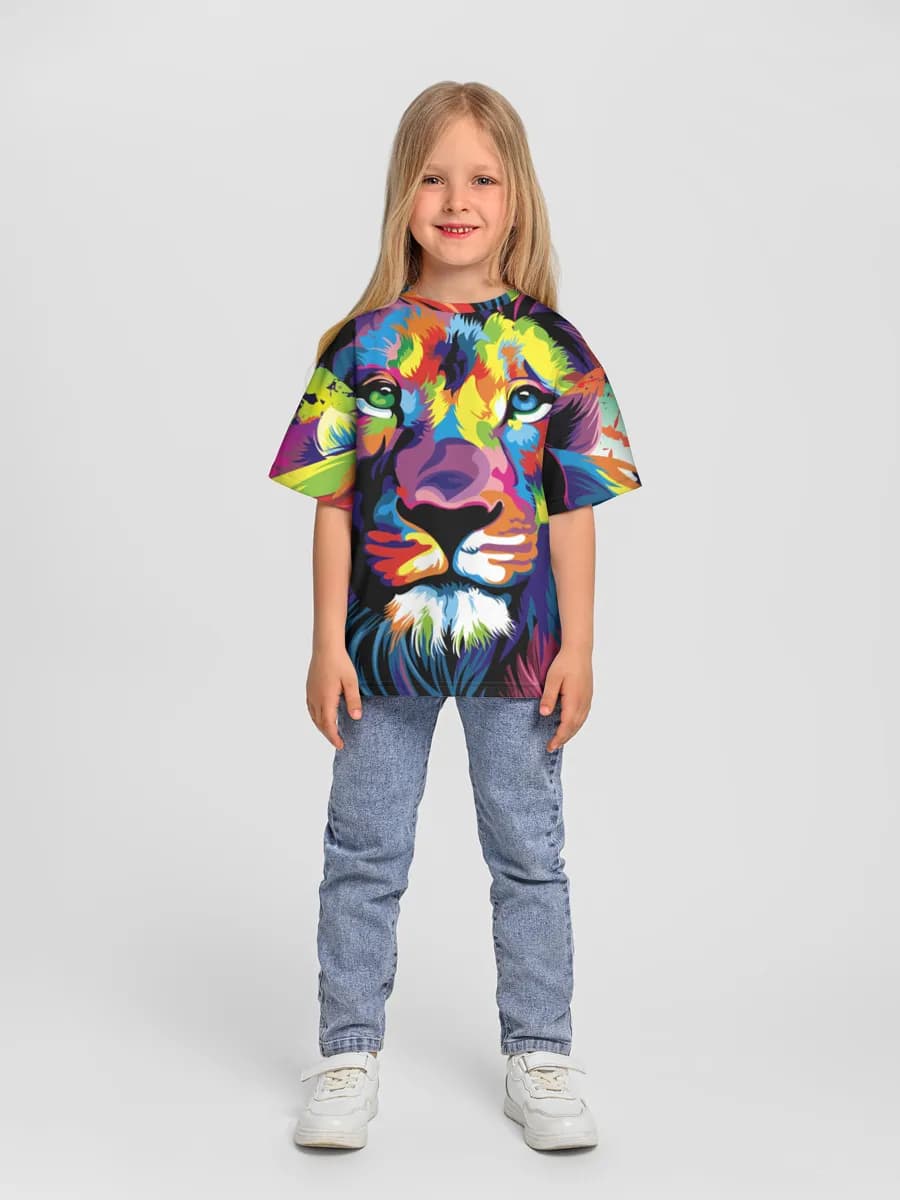 Oversized Baumwoll-T-Shirt Mädchen