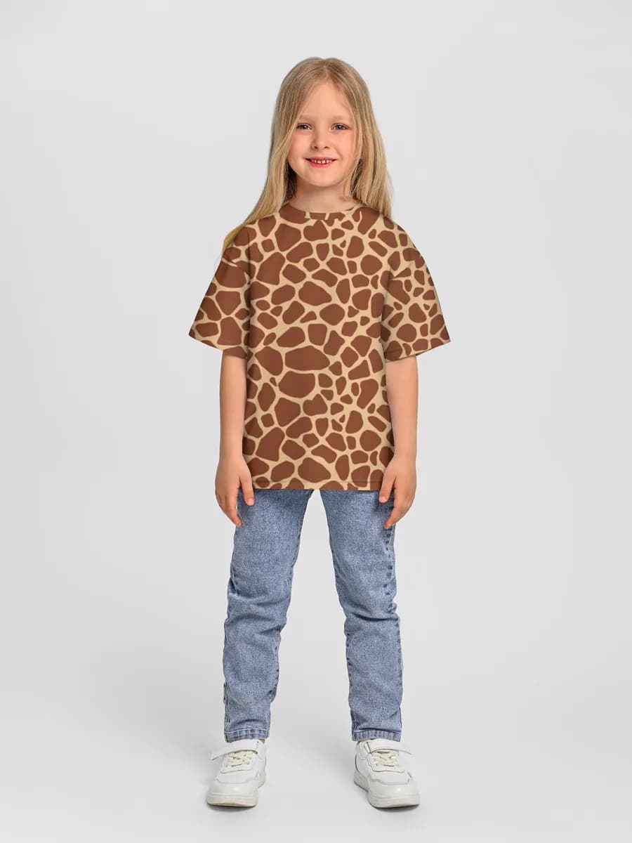Girls' oversized cotton T-shirt