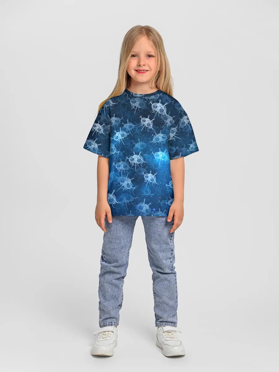 Girls' oversized cotton T-shirt