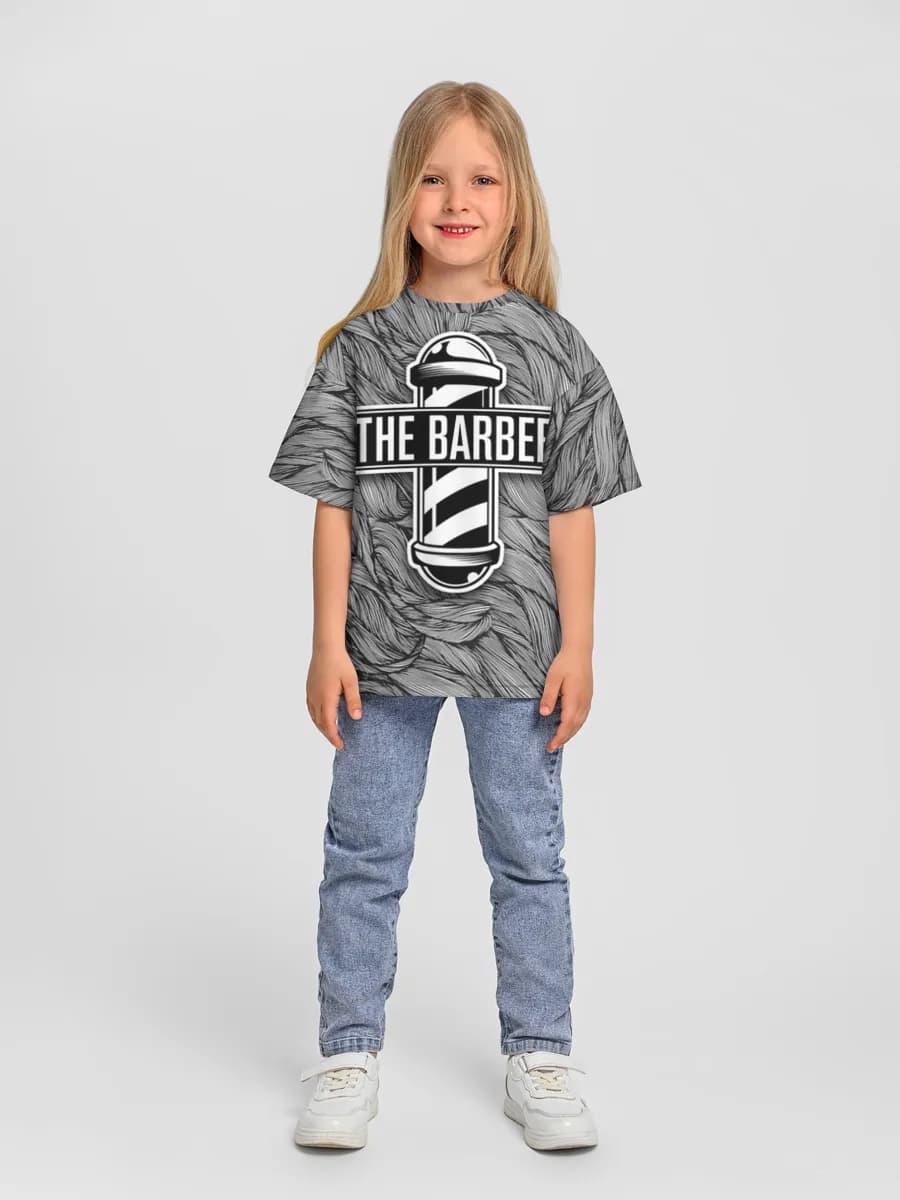 Girls' oversized cotton T-shirt