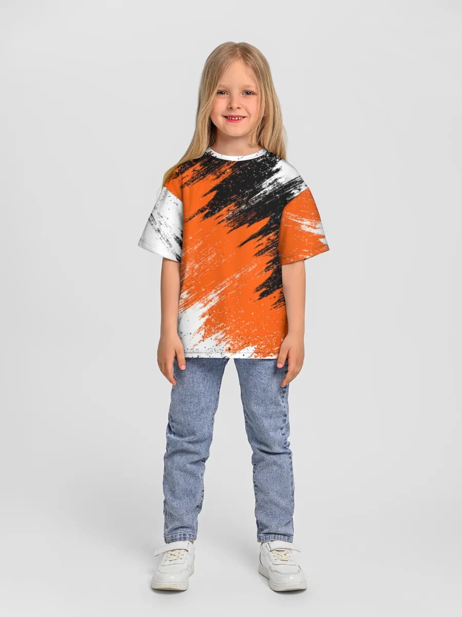 Girls' oversized cotton T-shirt