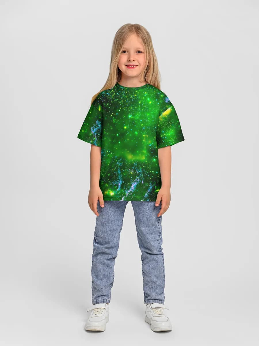 Girls' oversized cotton T-shirt
