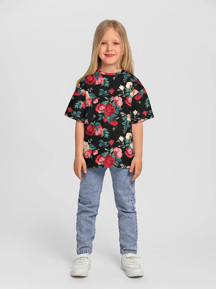 Oversized Baumwoll-T-Shirt Mädchen