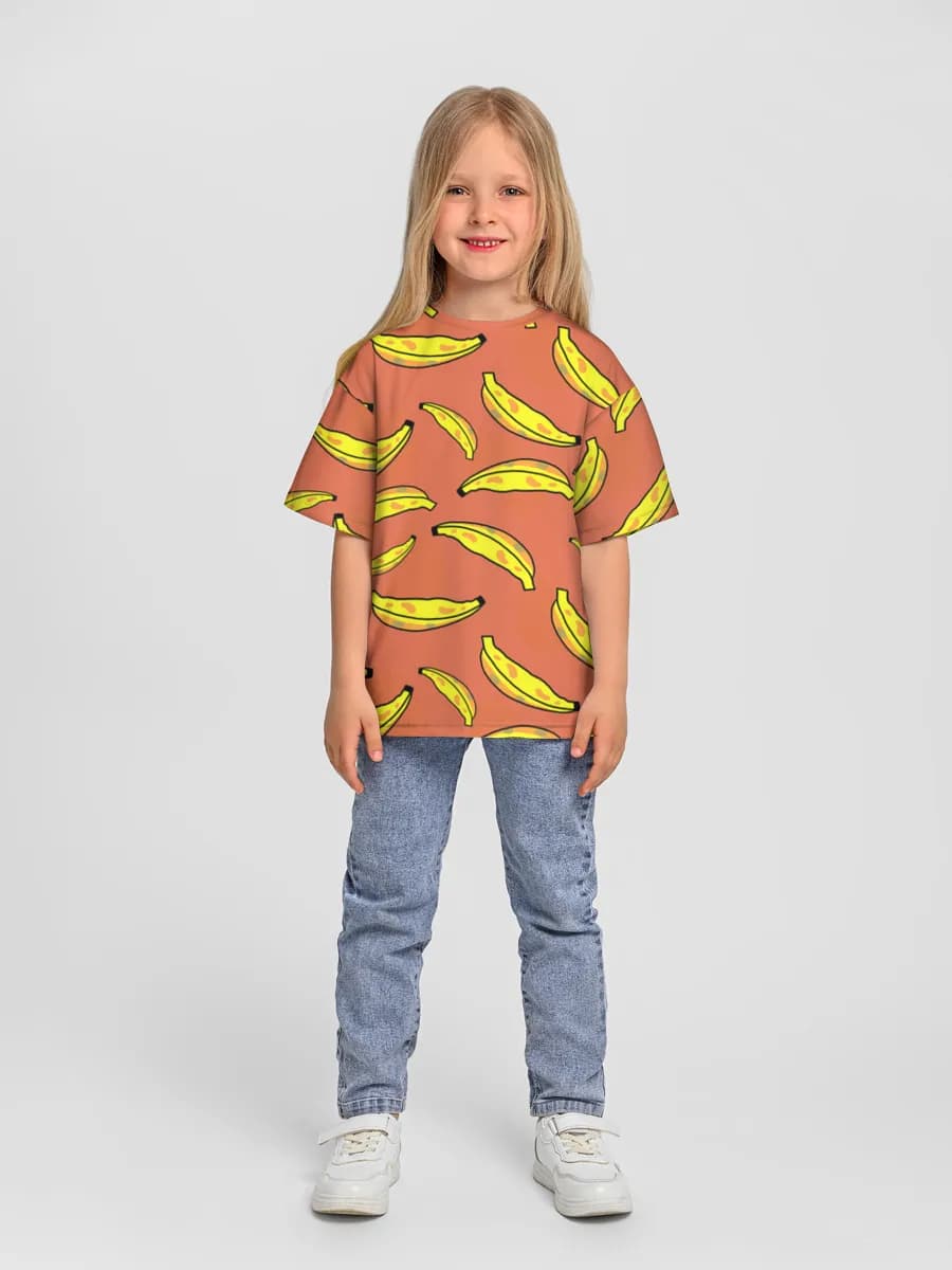 女の子 ビッグシルエット コットンTシャツ