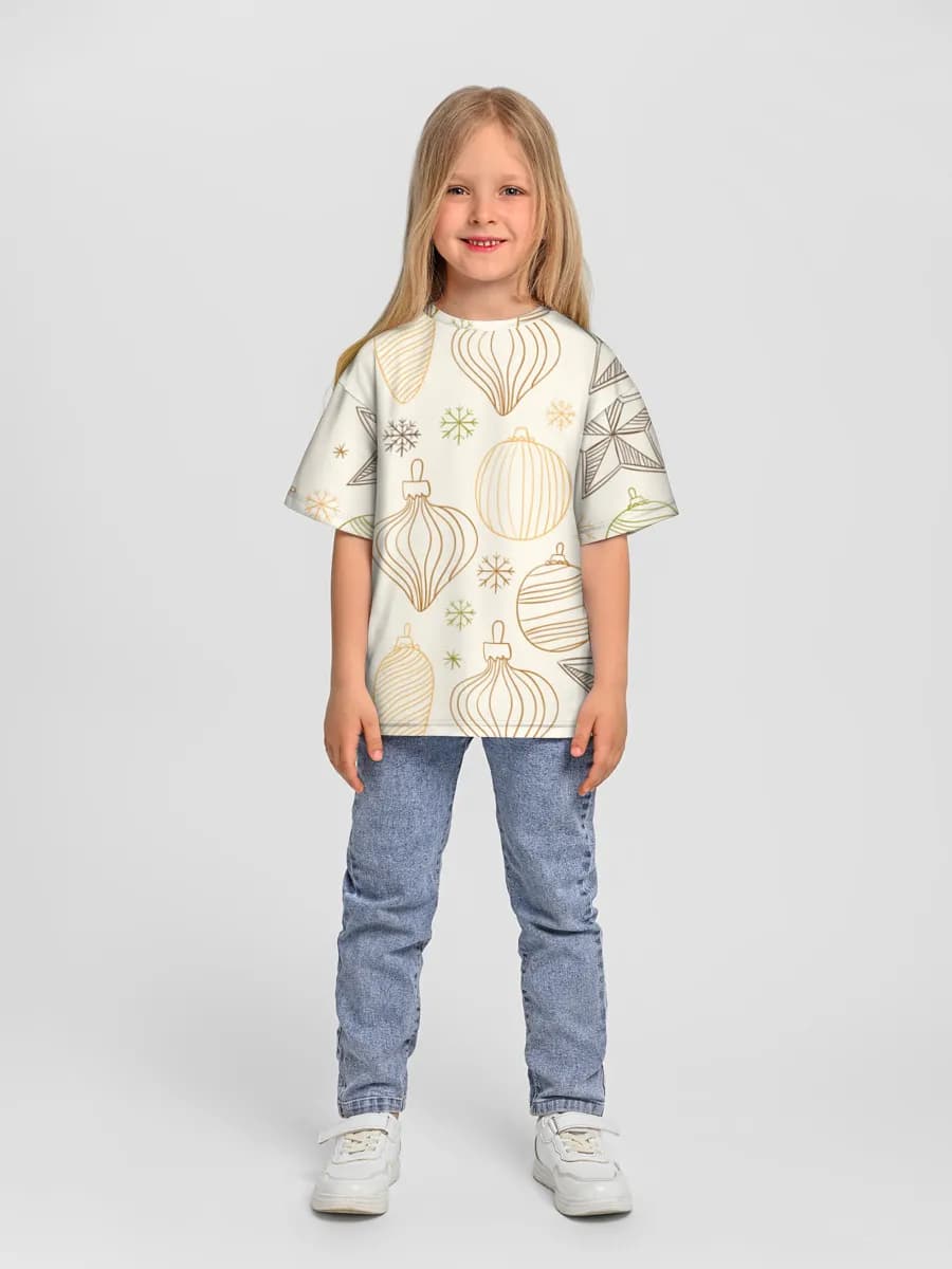 Girls' oversized cotton T-shirt