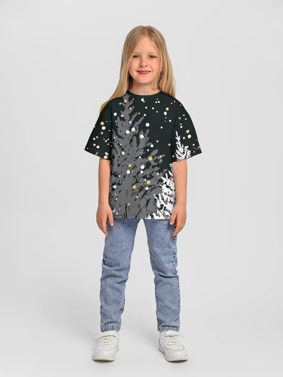Girls' oversized cotton T-shirt