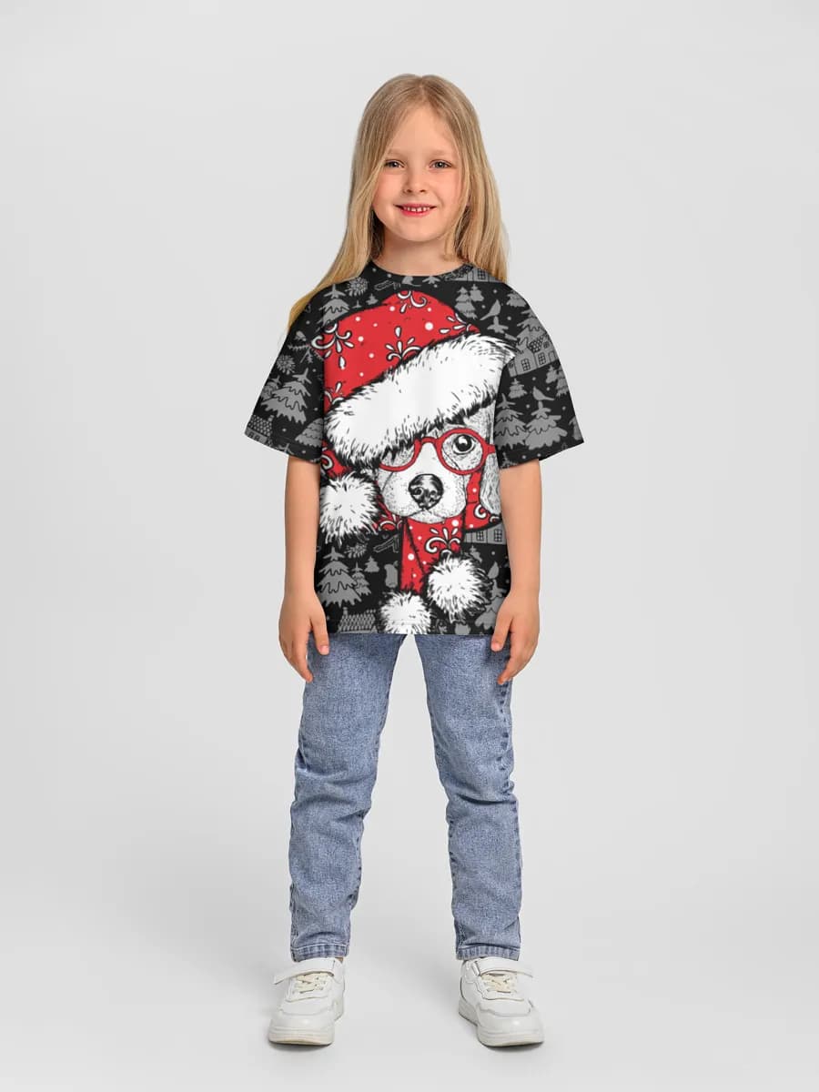 Girls' oversized cotton T-shirt